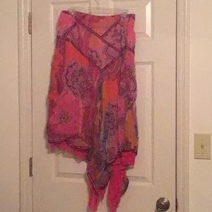 CLOSET CLEAN OUT colorful asymmetrical skirt